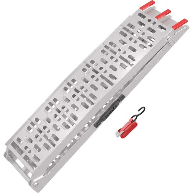 Wiltec - Auffahrrampe 226 cm 340 kg für Motorrad atv Quad, Aluminium Auffahrschiene faltbar, Verladerampe rutschsicher