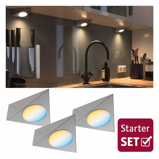 Paulmann - Clever Connect Starter Set Trigo tunable White 3er Set Innenraum-Lampen