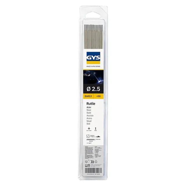 GYS - 084438 50 Stück Rutil Schweiss-Elektroden ø 2,5 mm (Blister)