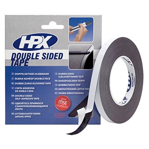 Doppelseitiges schwarzes Acrylband 19mm x 10m x 1mm hpx zur dauerhaften Befestigung - ZC05