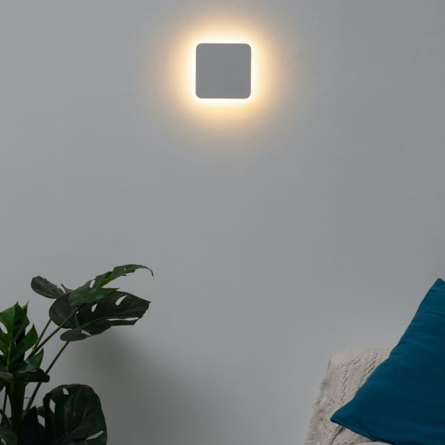 Kosilum - Quadratische LED-Wandleuchte mit minimalistisch abgerundeten Kanten - Eporedia