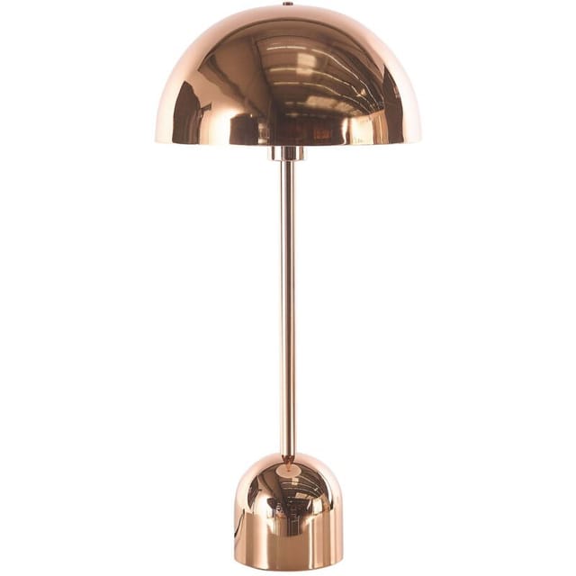 Beliani - Tischlampe Kupfer Metall 64 cm Langes Kabel mit Schalter Runder Lampenschirm Industrie Design