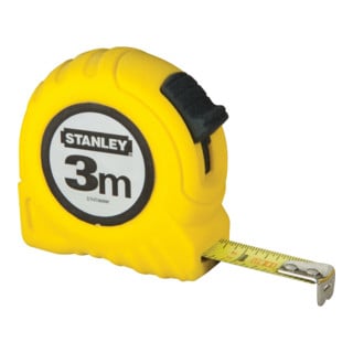 Stanley - Taschenrollbandmaß Länge 3 m Breite 12,7 mm mm/cm eg ii Kunststoff Gürtelclip