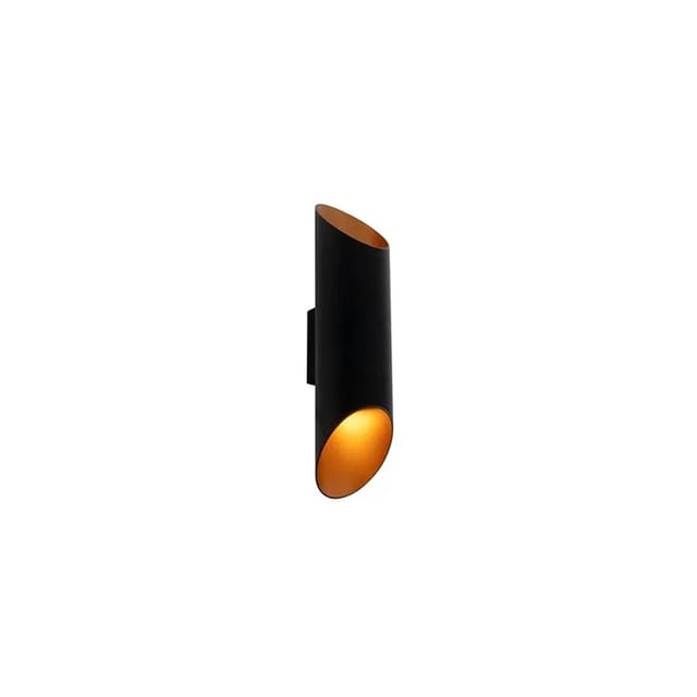 Design Wandleuchte schwarz mit Gold - Organo s.