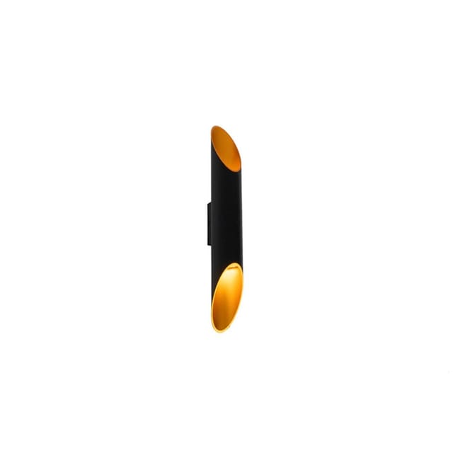 Design Wandleuchte schwarz mit Gold - Organo L.