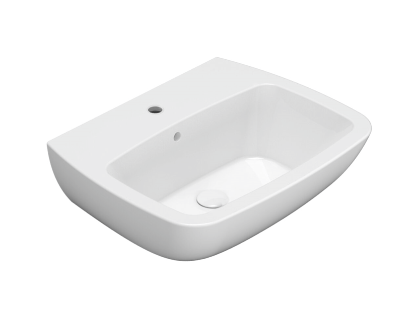 Keramik-waschtisch 61x48 Cm Globo Daily Da060bi Weiß - Keramik - Standard