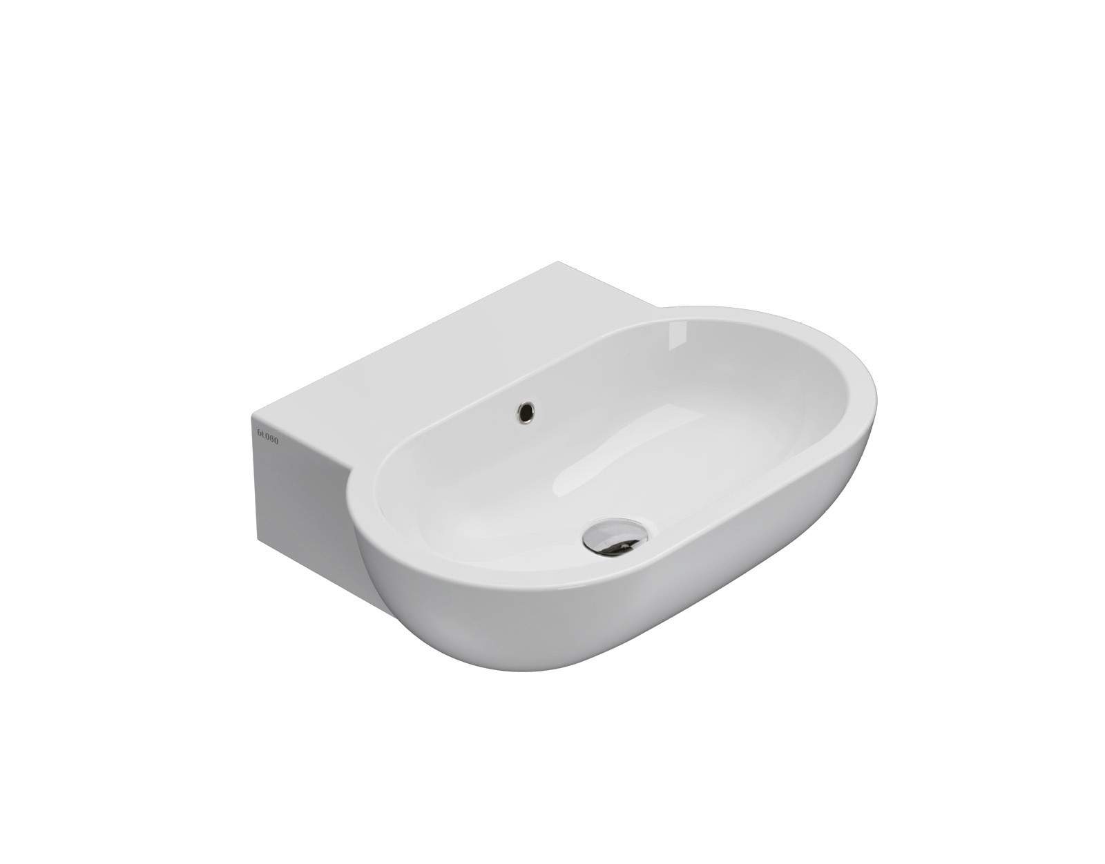 Keramik-waschtisch 60x46 Cm Globo Bowl Sc061bi Weiß - Keramik