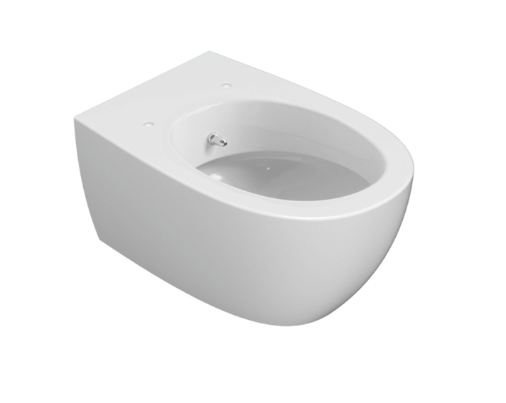 Wandhängendes Keramik-wc/bidet 54x36 Cm Globo 4all Mdb02bi Weiß - Keramik - Standard