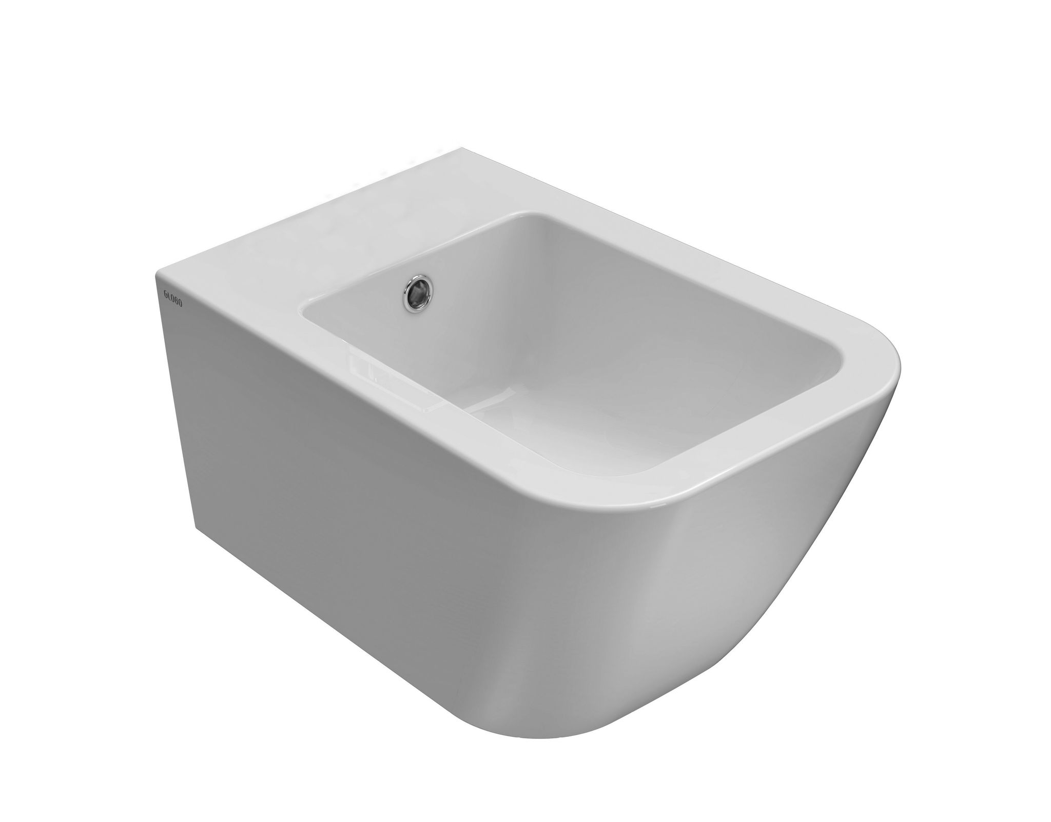 Wandmontiertes Keramik-bidet 52x36 Cm Globo Stone Sts10bi Weiß - Keramik
