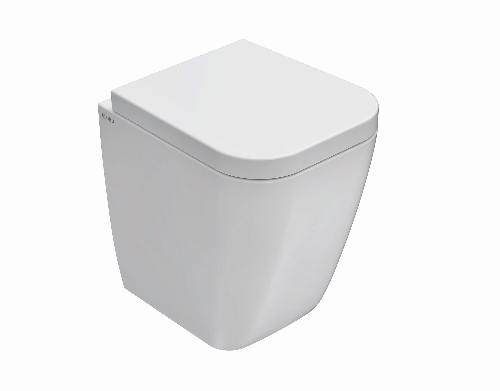 Bodenstehendes Keramik-wc 45x36 Cm Globo Stone Ss002bi Weiß - Keramik - Standard