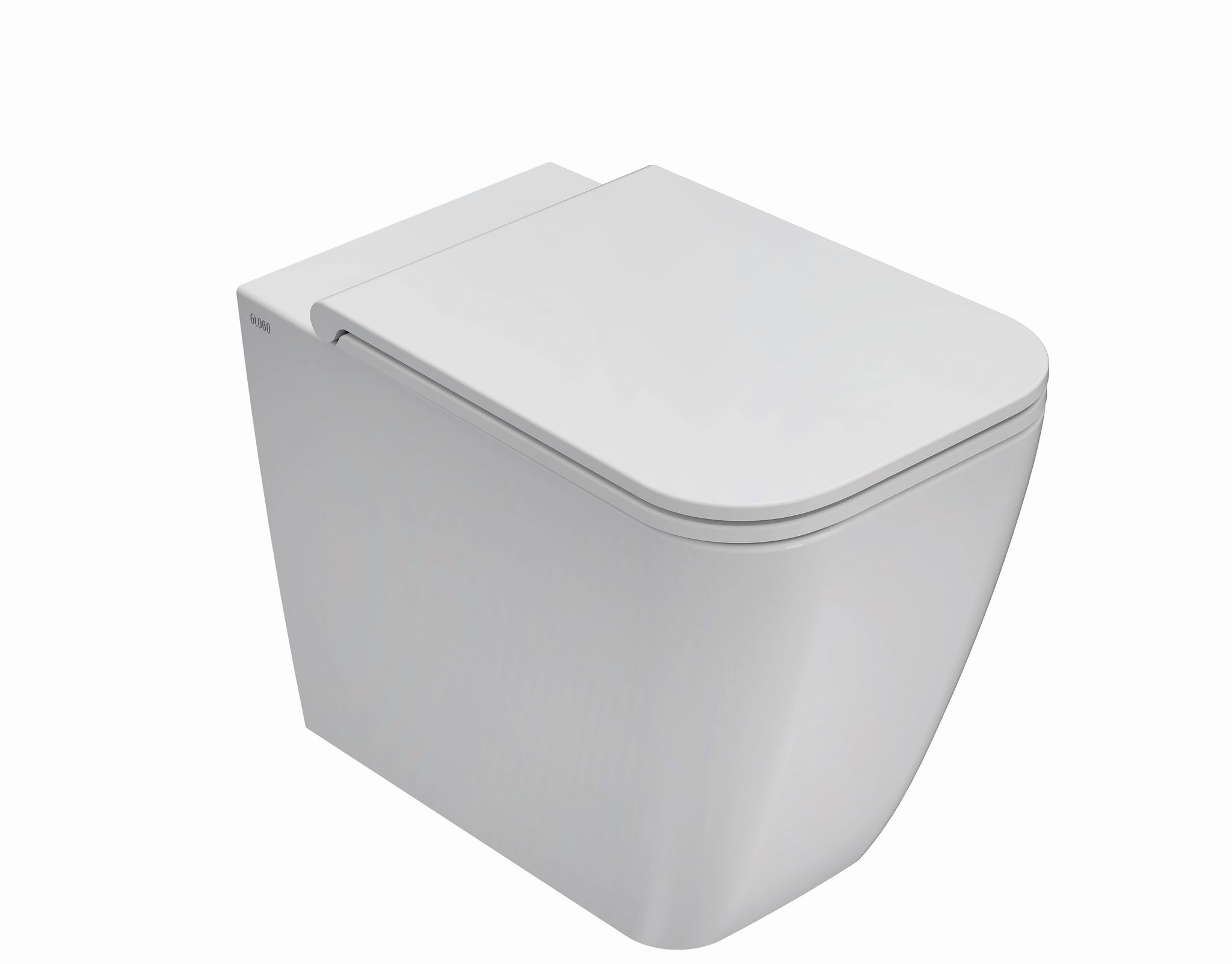 Bodenstehendes Keramik-wc 56x36 Cm Globo Stone St001bi Weiß - Keramik - Standard