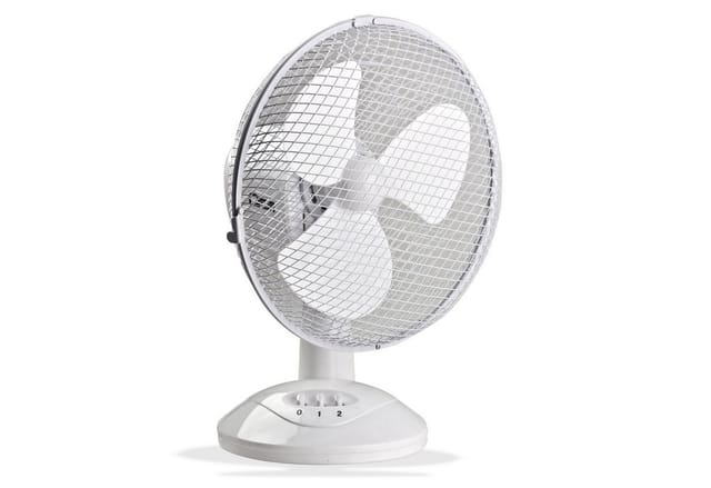 Ventilator Tischventilator Standventilator Ø 27 Cm Oszillation Weiß 2 Stufen