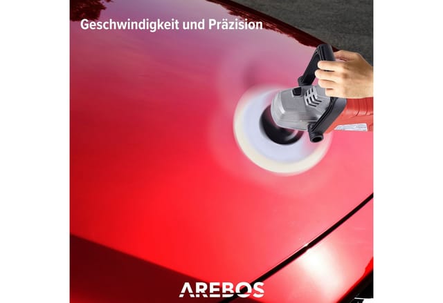 Arebos - Mehrzweck Exzenter Auto Poliermaschine Autolack Schleifer Set 2100 w