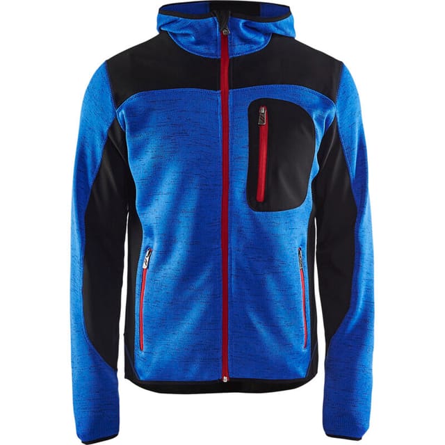 Blaklader - Strickjacke mit Kapuze t.l - königsblau/schwarz - 493021178599-L
