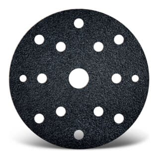 Black Klett-Schleifscheiben, 150 mm, 15-Loch, f. Exzenterschleifer, Siliciumcarbid (50 Stk.) K100 - Menzer