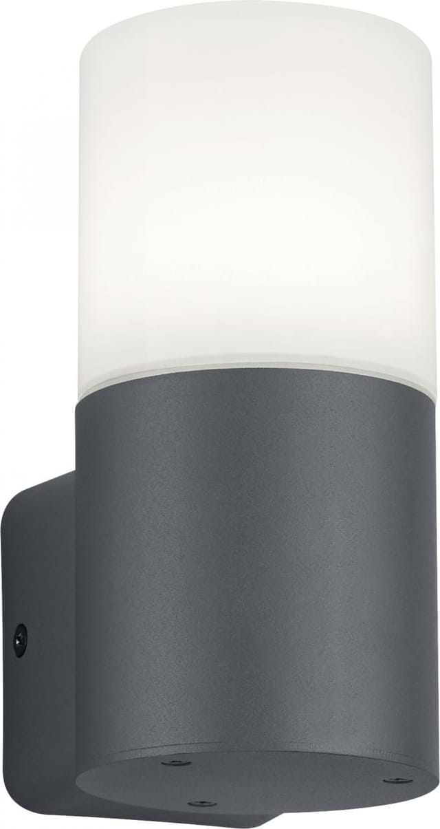 Außenwandleuchte hoosic aus Aluminium in Anthrazit, Höhe 17,5cm