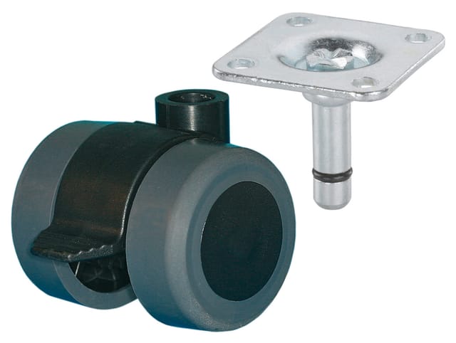 Dörner+helmer - 761335 761335 Doppelrollen Rad-Durchmesser: 35 mm Tragfähigkeit (max.): 70 kg 1 St.