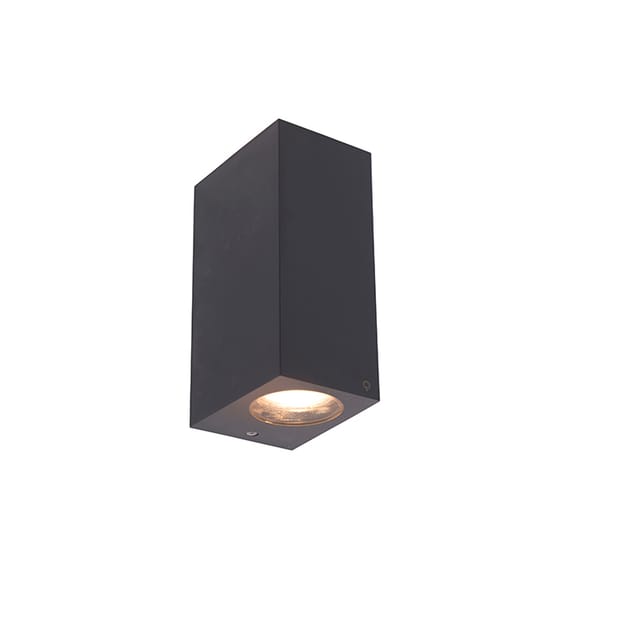 Smarte Wandleuchte grau aus Kunststoff Inkl. 2 wlan GU10 - Baleno
