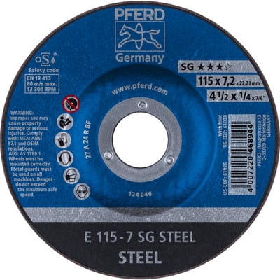 Schruppscheibe gekröpft A24RSG 115x7mm Pferd