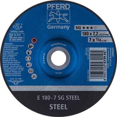 Schruppscheibe gekröpft A24RSG 178x7mm Pferd