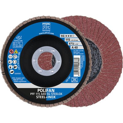 Fächerschleifscheibe a 40SG gerade 115mm K40 Pferd
