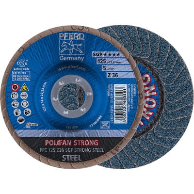 Fächerschleifscheibe z 36SGP strong 125mm K36 Pferd