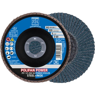 Fächerschleifscheibe z 60SG gerade 125mm K60 Pferd