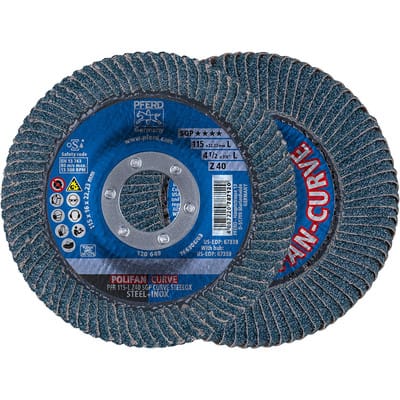 Fächerschleifscheibe z 40SGP curve l 115mm K40 Pferd
