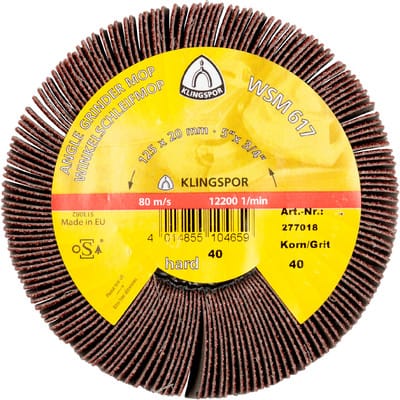 Winkelschleifmop wsm 617 125x20mm K40 Klingspor