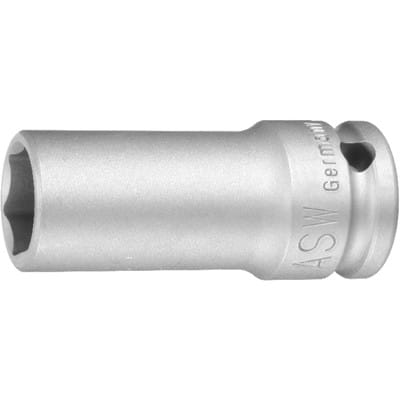 ASW - Kr.-Steckschlüssel-Einsatz 1/2' Schlüsselweite 15mm lang Länge 78mm