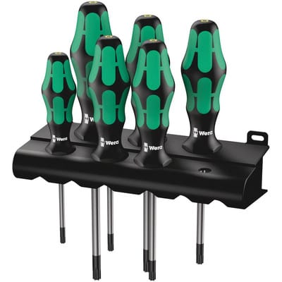 Schraubendreher-Satz Torx 6tlg. m.Bohrung - Wera