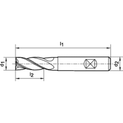 Schaftfräser sl DIN6527 vhm fire Z4 8,0mm gühring