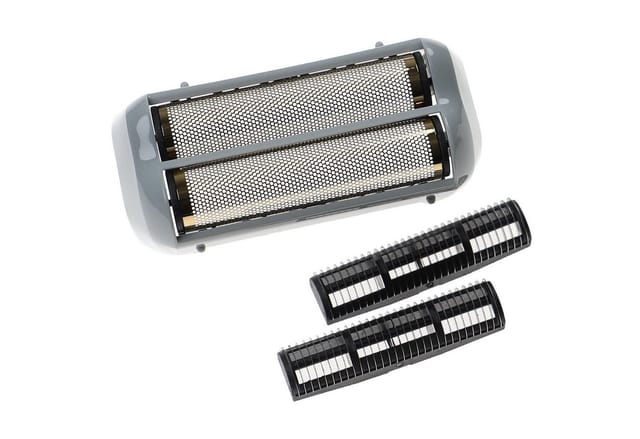 Vhbw - 1x Scherkopf, 2x Klinge kompatibel mit Andis ProFoil Lithium, ProFoil Lithium Plus (17170A / 17205A) Rasierer, Schwarz, Grau