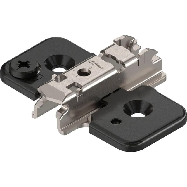Clip onyx Exzenter Kreuzmontageplatte, Stahl, Schrauben, Distanz 3 mm - Blum