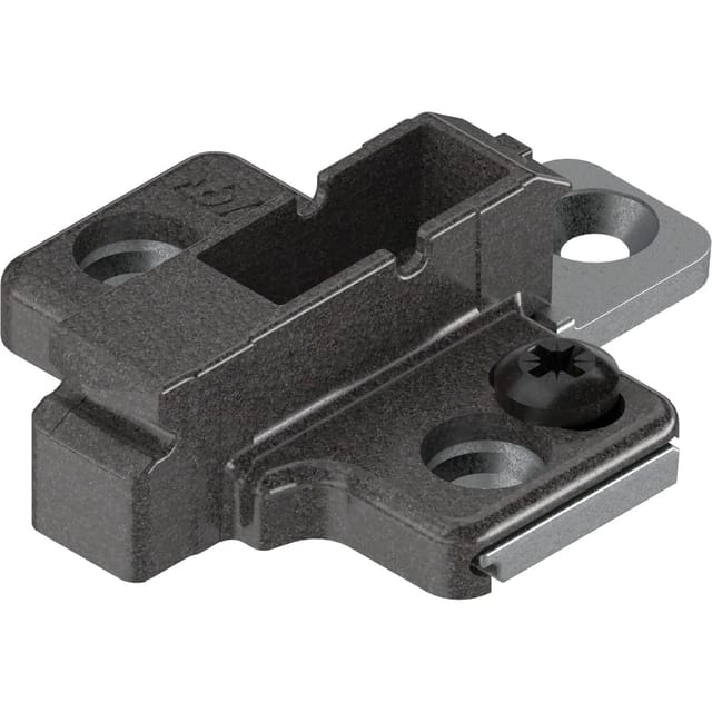 Clip onyx Kreuzmontageplatte, Zink, Systemschrauben Distanz 6 mm - Blum