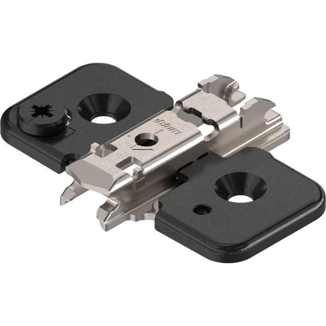 Clip onyx Exzenter Kreuzmontageplatte, Stahl, Schrauben, Distanz 0 mm - Blum