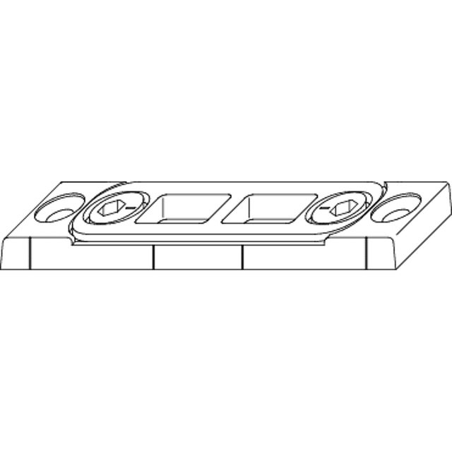 Maco - Riegelschließteil Eurofalz 18 mm 2 Schlitze + 1 mm Anpressdruck