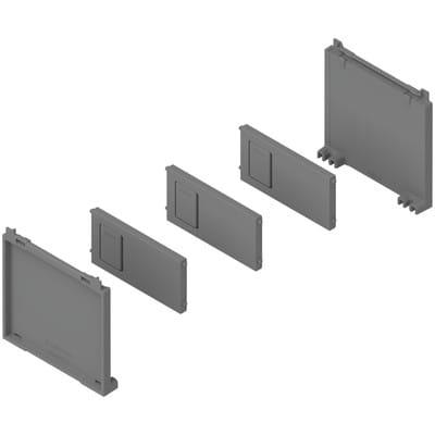 Blum - ambia-line Flaschenset, B100mm, Kunststoff indiumgrau matt