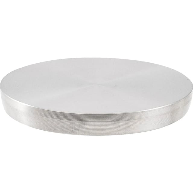 Glasplatten-Adapter Edelstahl gebürstet zum Kleben Tischbein-Adapter ø 60 mm ohne Befestigungsteil