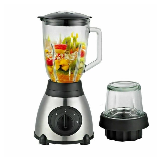 Trade Shop Traesio - Trade Shop - 2-in-1-PULSMIXER, stahlklinge, 1000 w, glaskanne 1,5 l + 1 kleiner Q-FR60 -