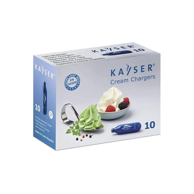 Kayser - Gaskartusche Farbe blau Sahne Schlagsahne (Packung zu 10)