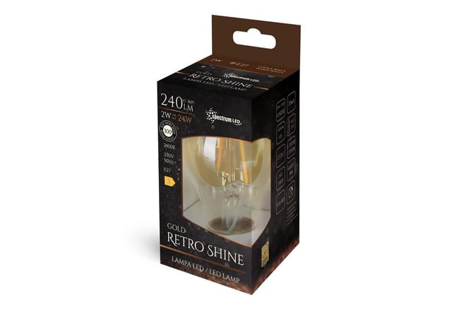 Toolight - glühbirne led warm E-27 230V 2W edison 14077