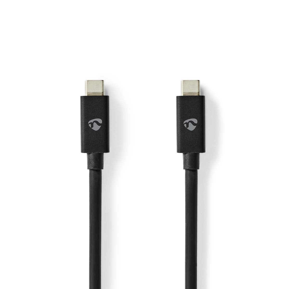 Usb-kabel Usb 4.0 Gen 2x2 Usb-c™-stecker Usb-c™-stecker 240 W 8k@60hz 20 Gbit/s Vernickelt 2,00 M Rund Pvc Schwarz Etikett