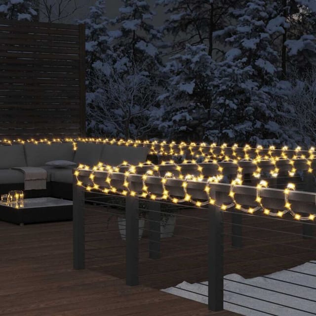 Lichtschlauch 120 LEDs Warmweiß 5 m PVC vidaXL