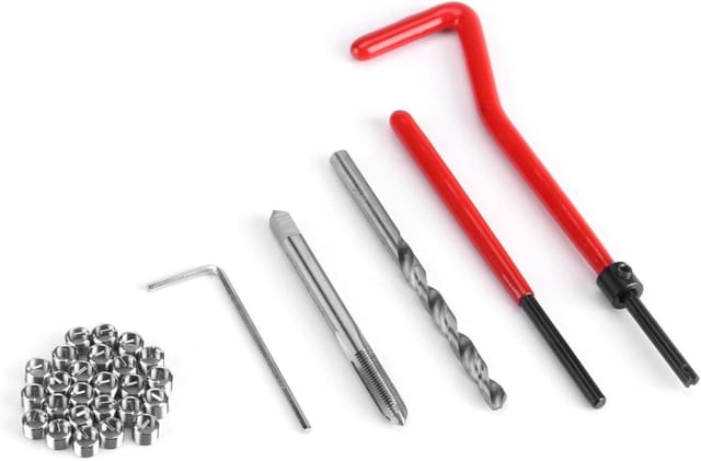 Ersandy - 30-teiliges M5/M6/M8-Gewinde-Reparatur-Einsatz-Set, Handwerkzeug-Set, kompatibel für Motorreparatur und andere Autos [M8]