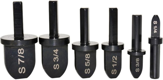 Ersandy - 6-teiliges Crimp-Bohrer-Set mit Bits 1/4 Zoll, 3/8 Zoll, 1/2 Zoll, 5/8 Zoll, 3/4 Zoll, 7/8 Zoll, Kupferrohr-Expander für Schraubendreher,