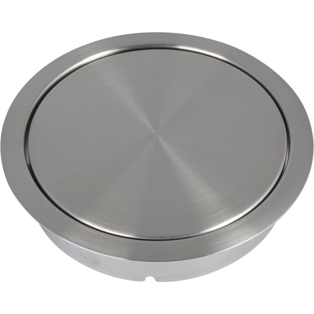 Lamp - Einwurfklappe ungedämpft rund 170 mm Edelstahl