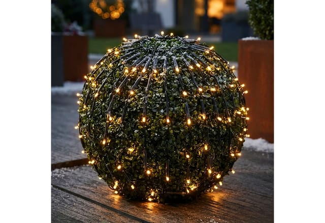 Led Lichterkette für Buchsbaum Kugel mit 100 led - ø 90cm - Buchskugel Deko Lichternetz