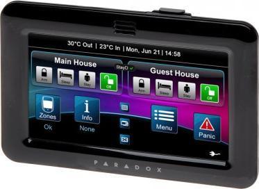 Paradox Tm-50/b Alarmtastatur Mit 5 Zoll Touchscreen