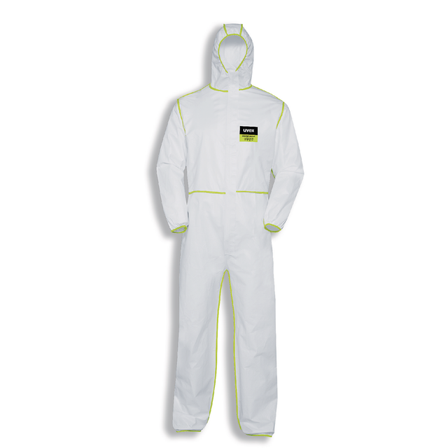 Uvex - sil-Wear Einwegoverall 9877 Typ 5/6 weiß/lime Gr.2XL